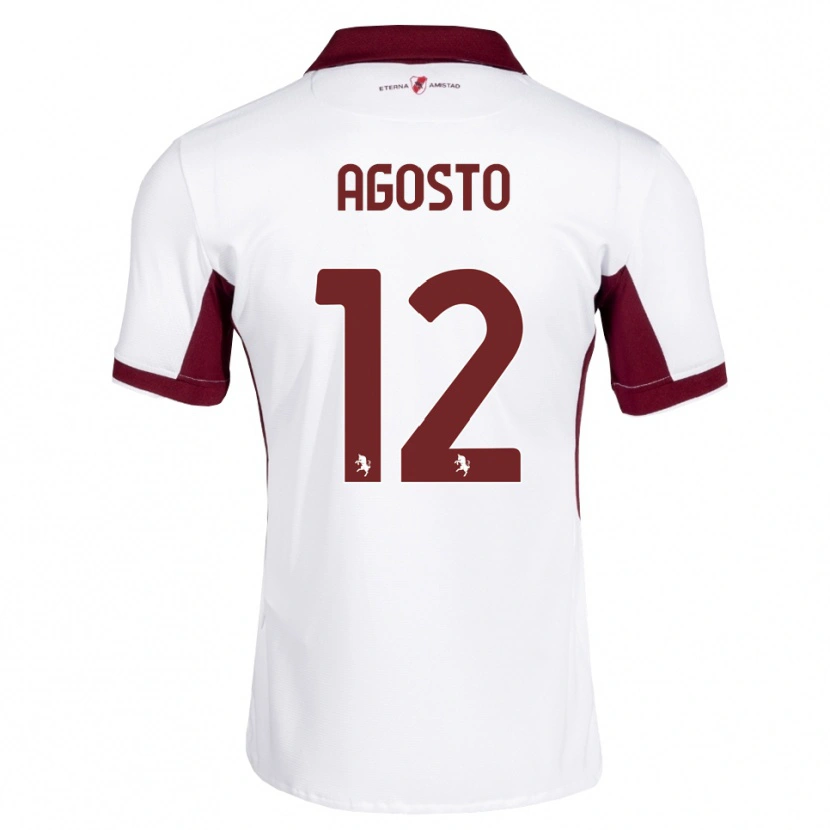 Danxen Kinder Gabriel Agosto #12 Burgund Weiß Rot Auswärtstrikot Trikot 2026/27 T-Shirt