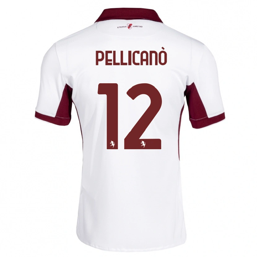 Danxen Kinder Pasquale Pellicanò #12 Burgund Weiß Rot Auswärtstrikot Trikot 2026/27 T-Shirt