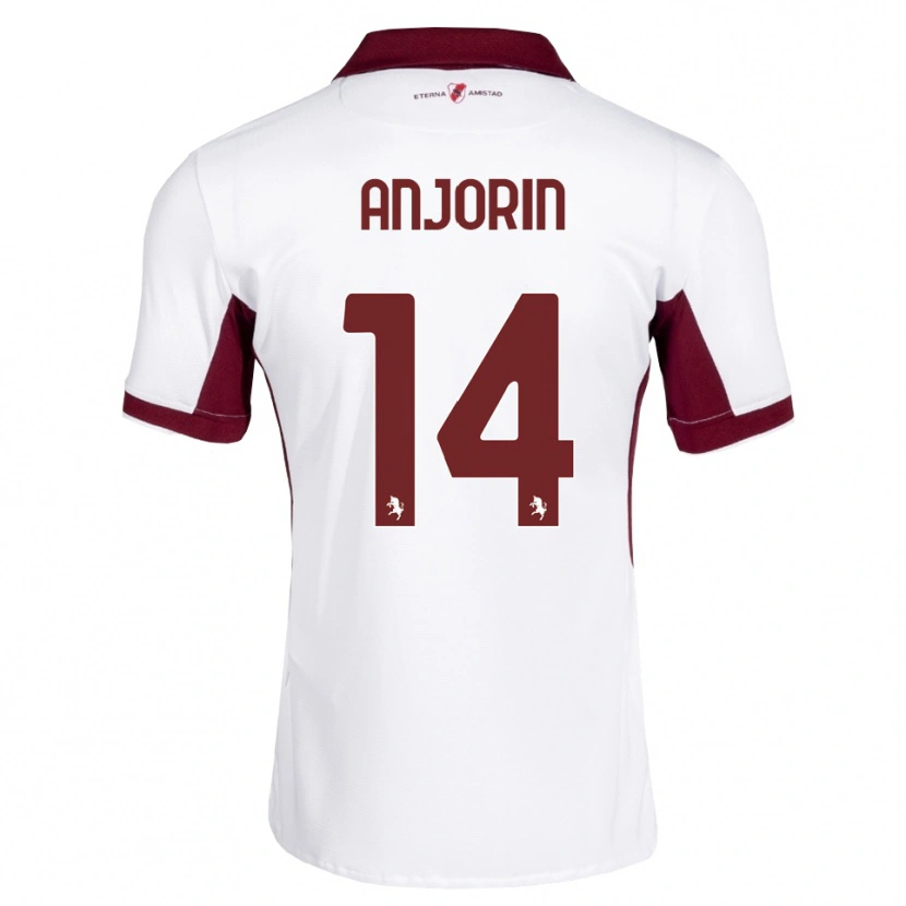 Danxen Kinder Tino Anjorin #14 Burgund Weiß Rot Auswärtstrikot Trikot 2026/27 T-Shirt