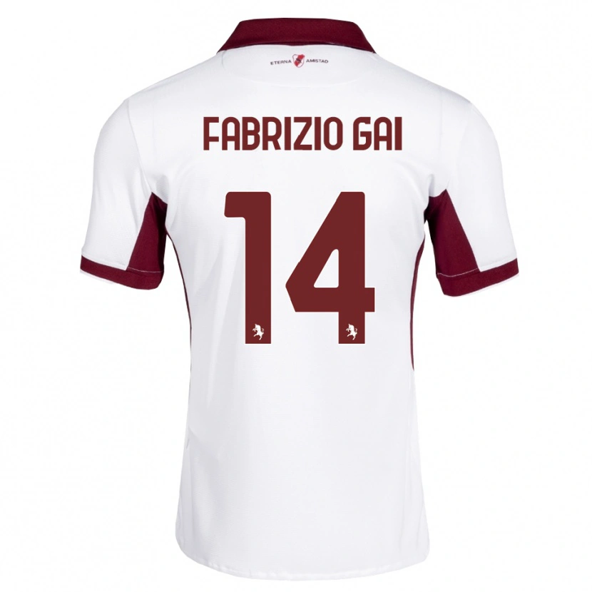 Danxen Kinder Fabrizio Gai #14 Burgund Weiß Rot Auswärtstrikot Trikot 2026/27 T-Shirt