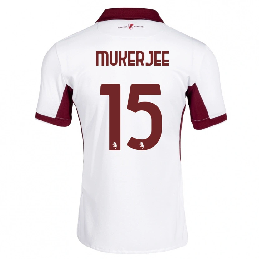 Danxen Kinder Carlo Mukerjee #15 Burgund Weiß Rot Auswärtstrikot Trikot 2026/27 T-Shirt