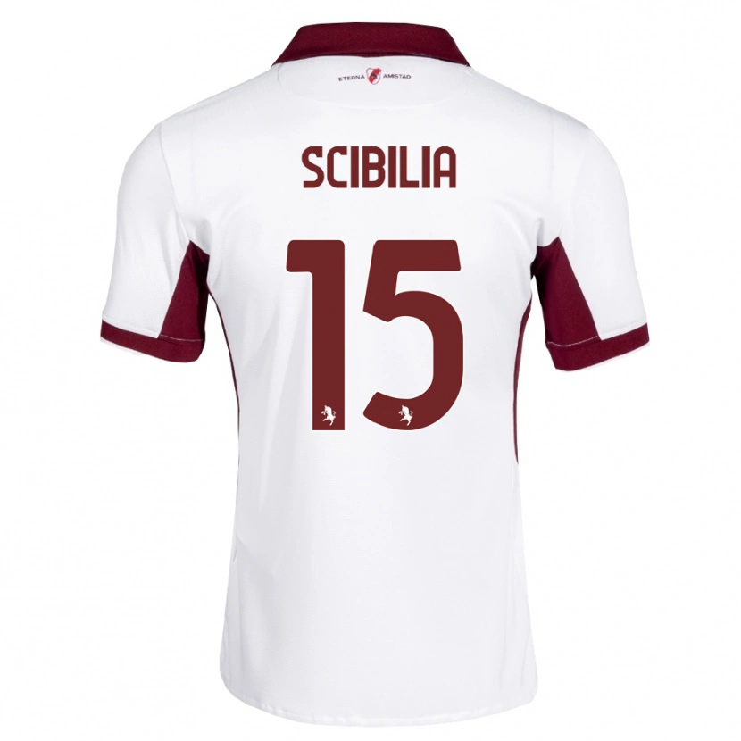 Danxen Kinder Dylan Scibilia #15 Burgund Weiß Rot Auswärtstrikot Trikot 2026/27 T-Shirt