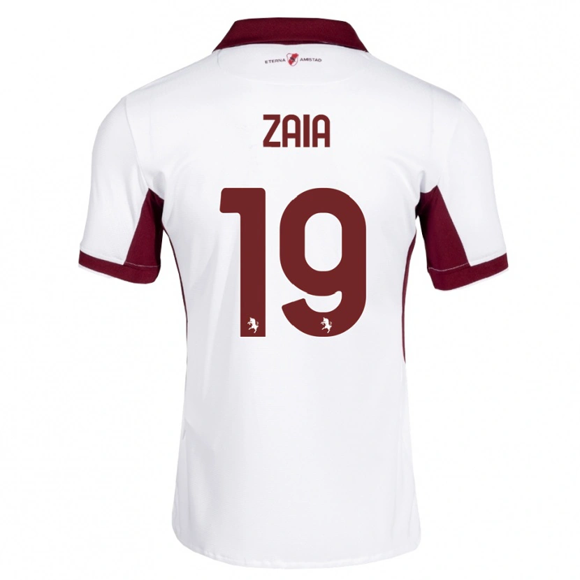 Danxen Kinder Edoardo Zaia #19 Burgund Weiß Rot Auswärtstrikot Trikot 2026/27 T-Shirt