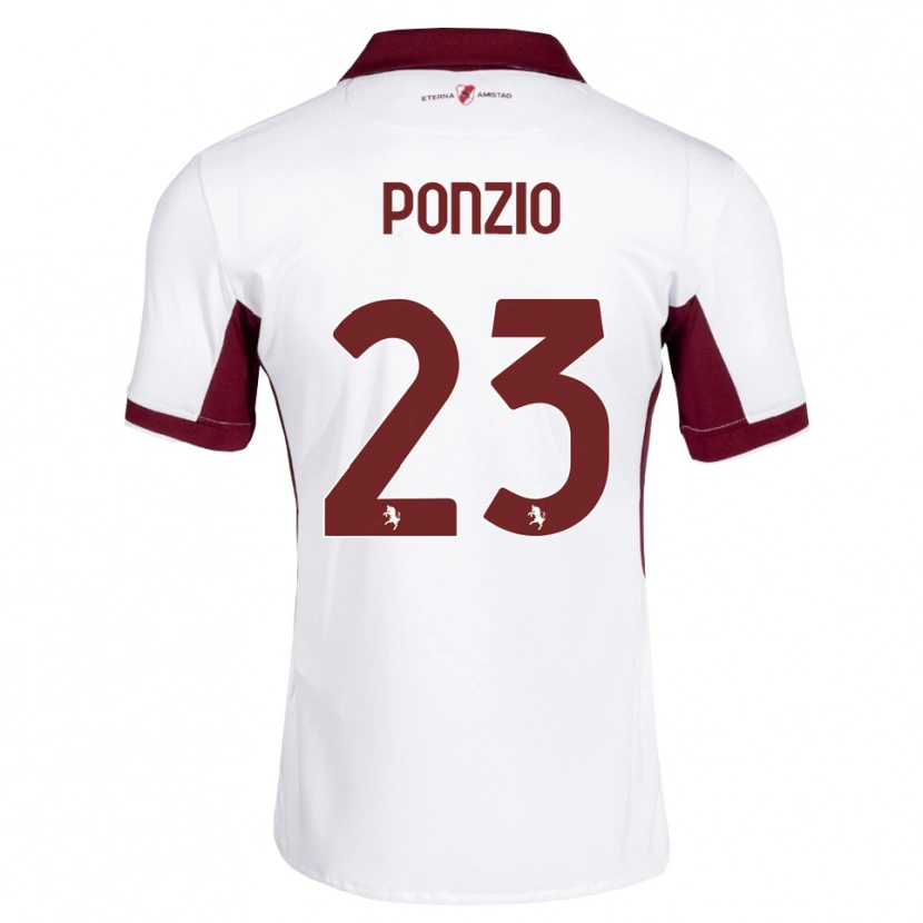 Danxen Kinder Erika Ponzio #23 Burgund Weiß Rot Auswärtstrikot Trikot 2026/27 T-Shirt
