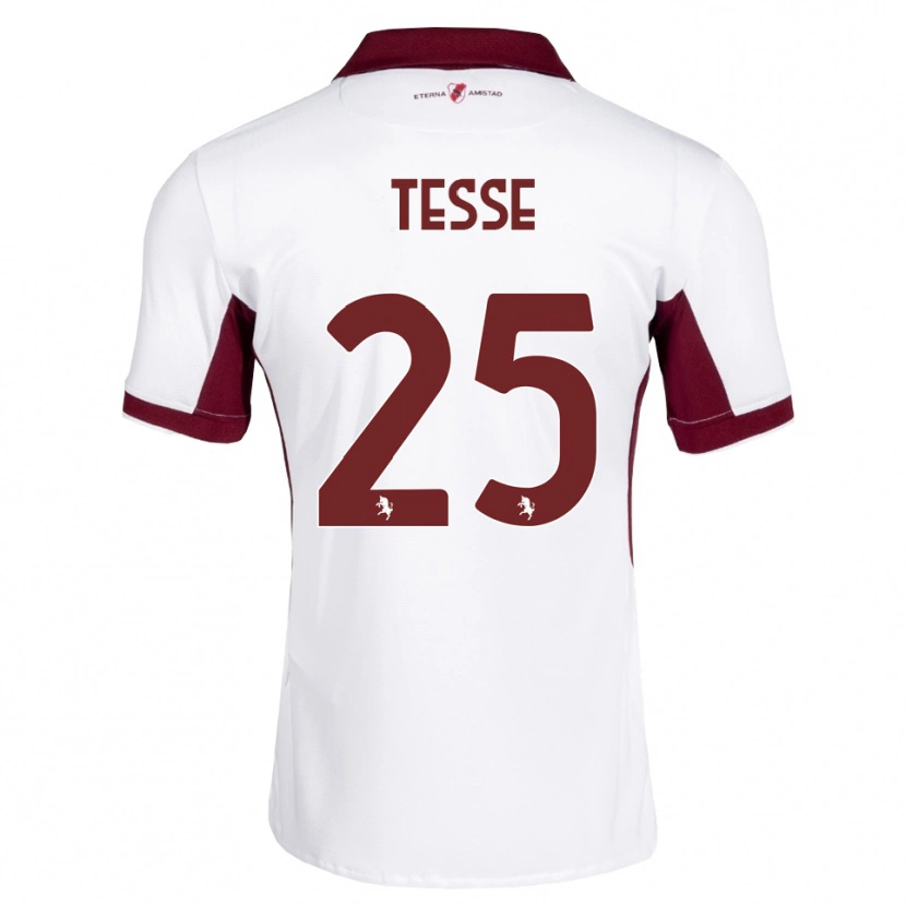 Danxen Kinder Manuela Tesse #25 Burgund Weiß Rot Auswärtstrikot Trikot 2026/27 T-Shirt