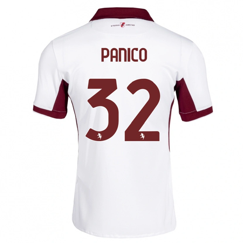 Danxen Kinder Patrizia Panico #32 Burgund Weiß Rot Auswärtstrikot Trikot 2026/27 T-Shirt