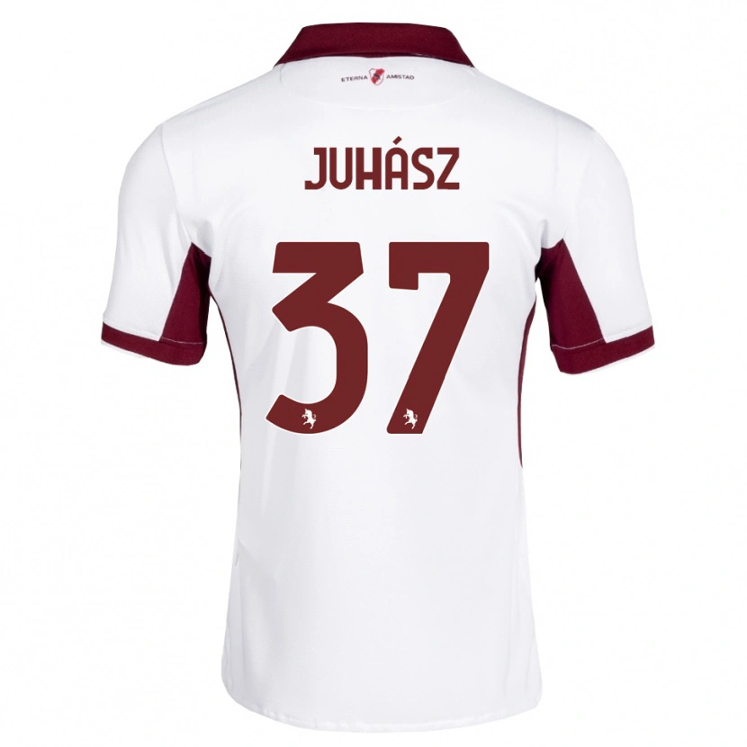 Danxen Kinder Martin Juhász #37 Burgund Weiß Rot Auswärtstrikot Trikot 2026/27 T-Shirt