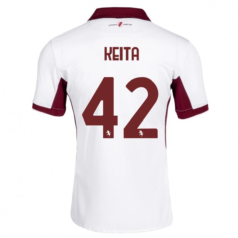 Danxen Kinder Karamoko Keita #42 Burgund Weiß Rot Auswärtstrikot Trikot 2026/27 T-Shirt