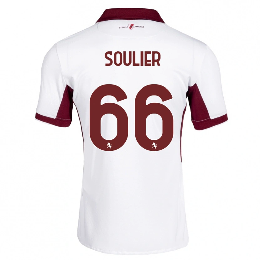 Danxen Kinder Evan Soulier #66 Burgund Weiß Rot Auswärtstrikot Trikot 2026/27 T-Shirt