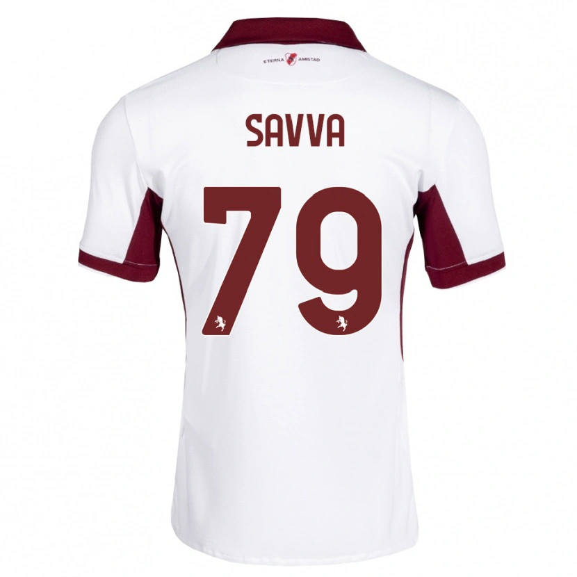 Danxen Kinder Zanos Savva #79 Burgund Weiß Rot Auswärtstrikot Trikot 2026/27 T-Shirt