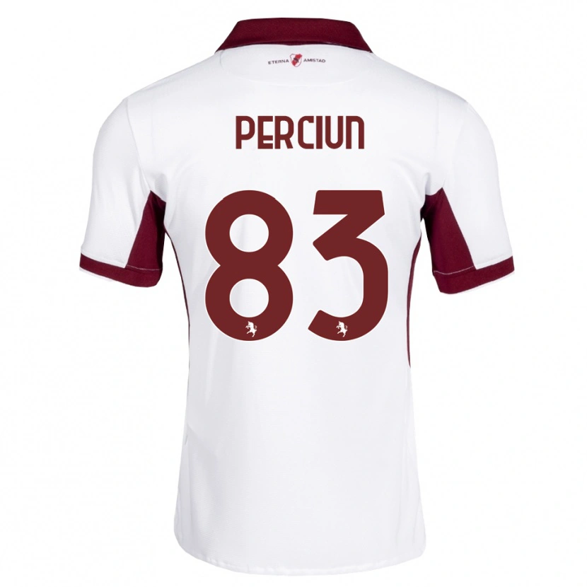 Danxen Kinder Sergiu Perciun #83 Burgund Weiß Rot Auswärtstrikot Trikot 2026/27 T-Shirt