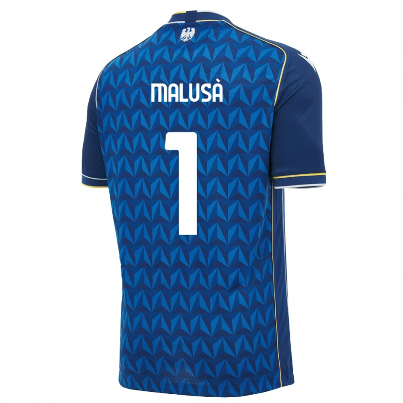 Danxen Kinder Joel Malusà #1 Königsblau Weiß Blau Auswärtstrikot Trikot 2026/27 T-Shirt