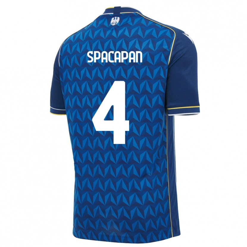 Danxen Kinder Luka Spacapan #4 Königsblau Weiß Blau Auswärtstrikot Trikot 2026/27 T-Shirt