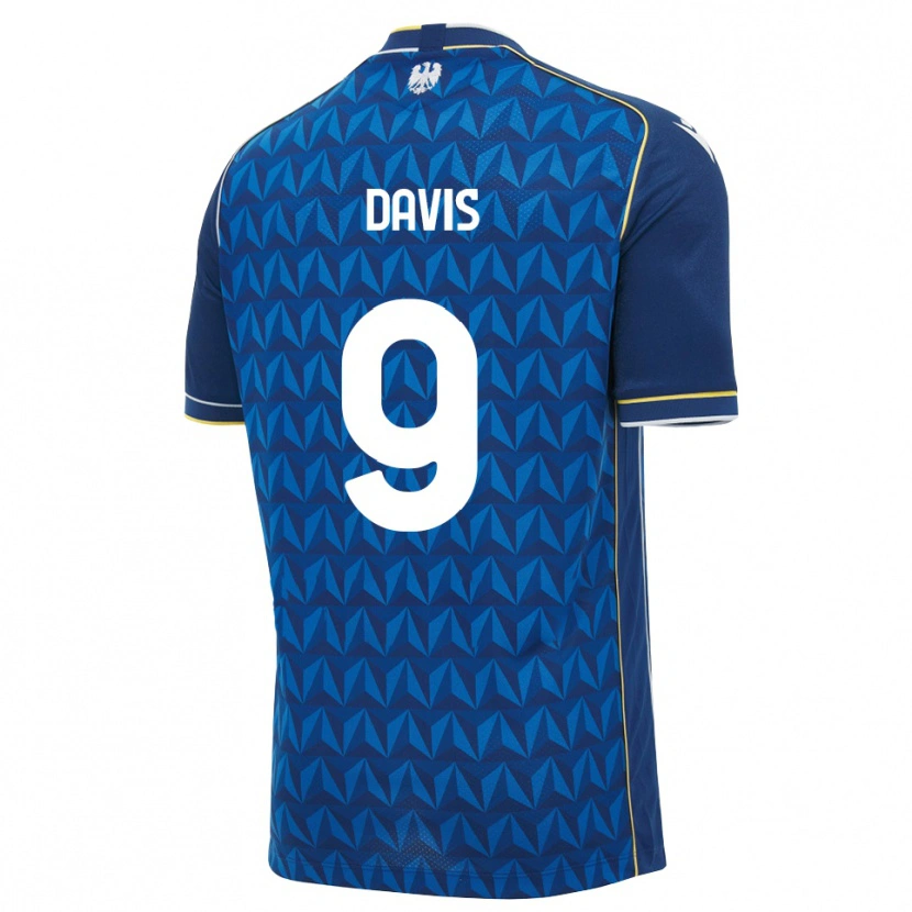 Danxen Kinder Keinan Davis #9 Königsblau Weiß Blau Auswärtstrikot Trikot 2026/27 T-Shirt