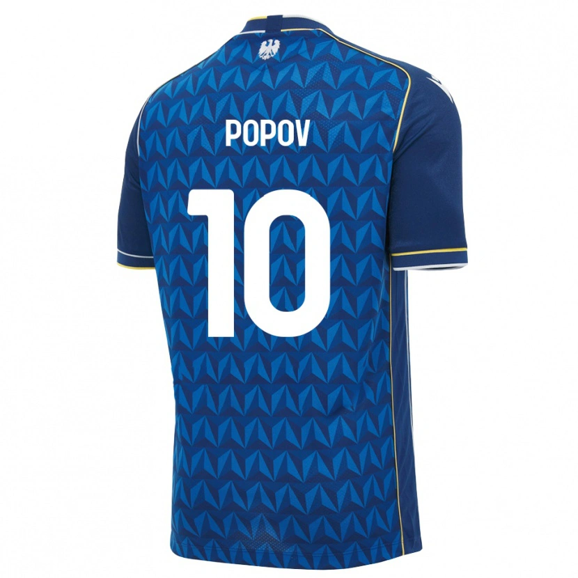 Danxen Kinder Nikolay Popov #10 Königsblau Weiß Blau Auswärtstrikot Trikot 2026/27 T-Shirt