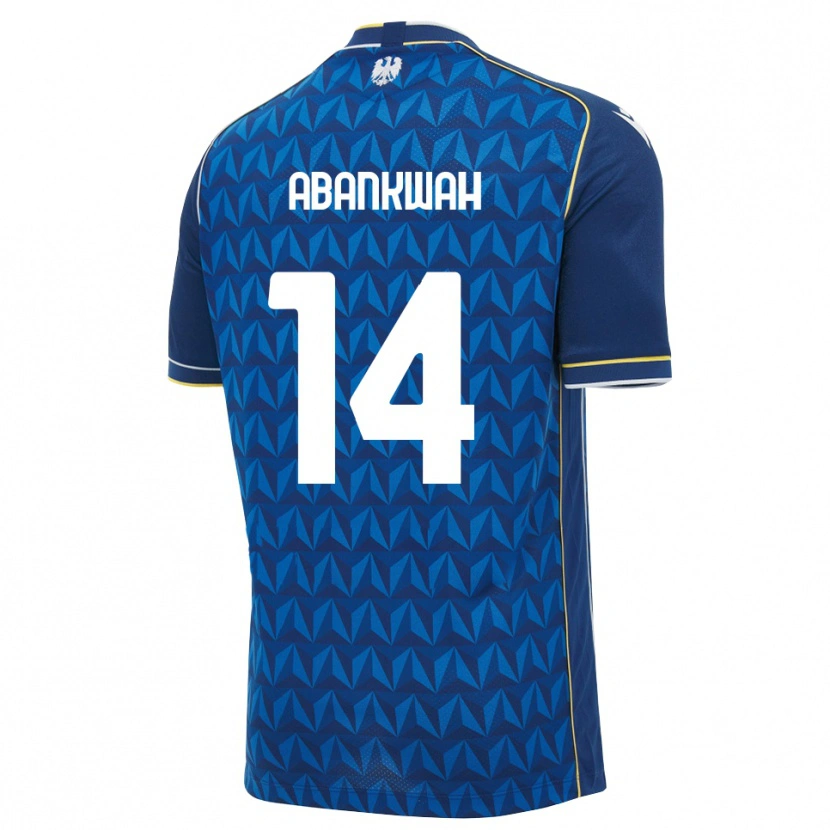 Danxen Kinder James Abankwah #14 Königsblau Weiß Blau Auswärtstrikot Trikot 2026/27 T-Shirt