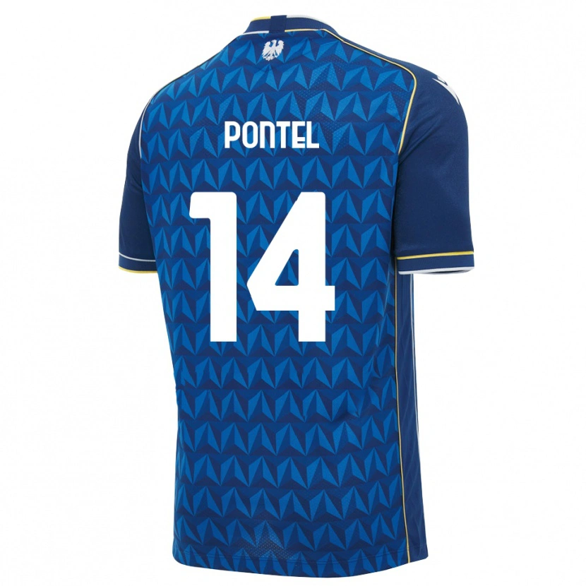 Danxen Kinder Simone Pontel #14 Königsblau Weiß Blau Auswärtstrikot Trikot 2026/27 T-Shirt