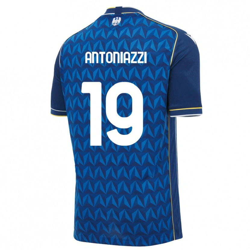 Danxen Kinder Samuele Antoniazzi #19 Königsblau Weiß Blau Auswärtstrikot Trikot 2026/27 T-Shirt