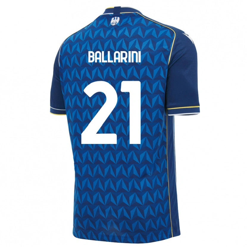 Danxen Kinder Marco Ballarini #21 Königsblau Weiß Blau Auswärtstrikot Trikot 2026/27 T-Shirt