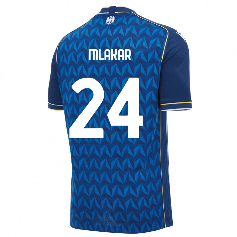 Danxen Kinder Lorenzo Mlakar #24 Königsblau Weiß Blau Auswärtstrikot Trikot 2026/27 T-Shirt