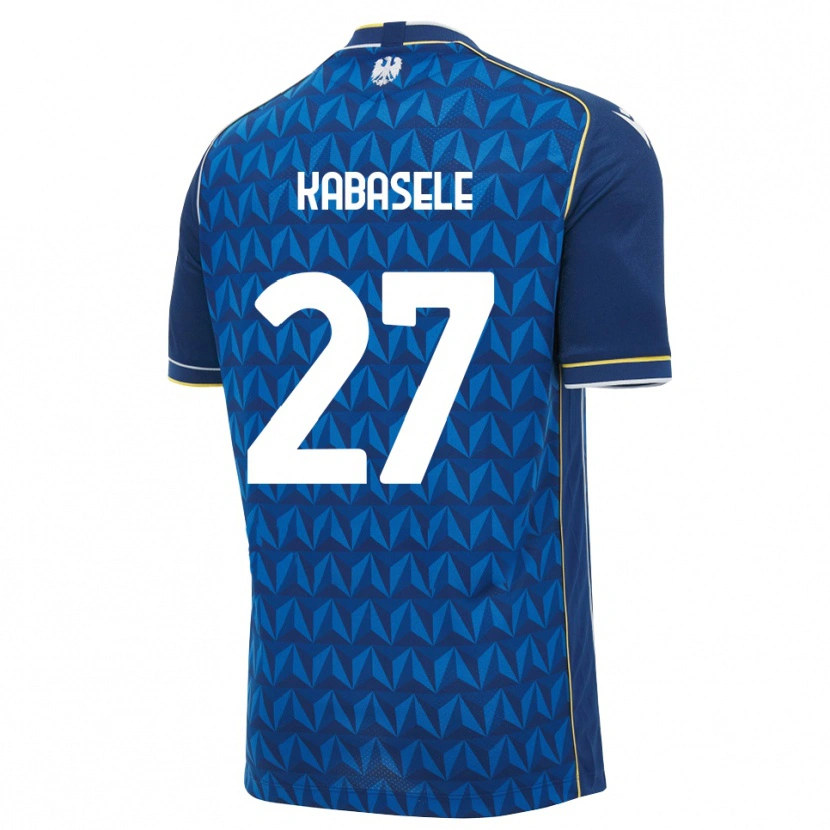 Danxen Kinder Christian Kabasele #27 Königsblau Weiß Blau Auswärtstrikot Trikot 2026/27 T-Shirt