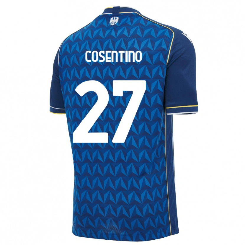 Danxen Kinder Sergio Cosentino #27 Königsblau Weiß Blau Auswärtstrikot Trikot 2026/27 T-Shirt