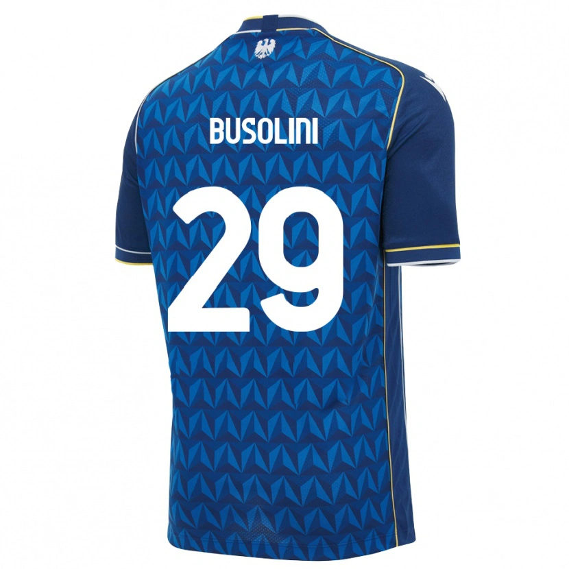Danxen Kinder Alessandro Busolini #29 Königsblau Weiß Blau Auswärtstrikot Trikot 2026/27 T-Shirt