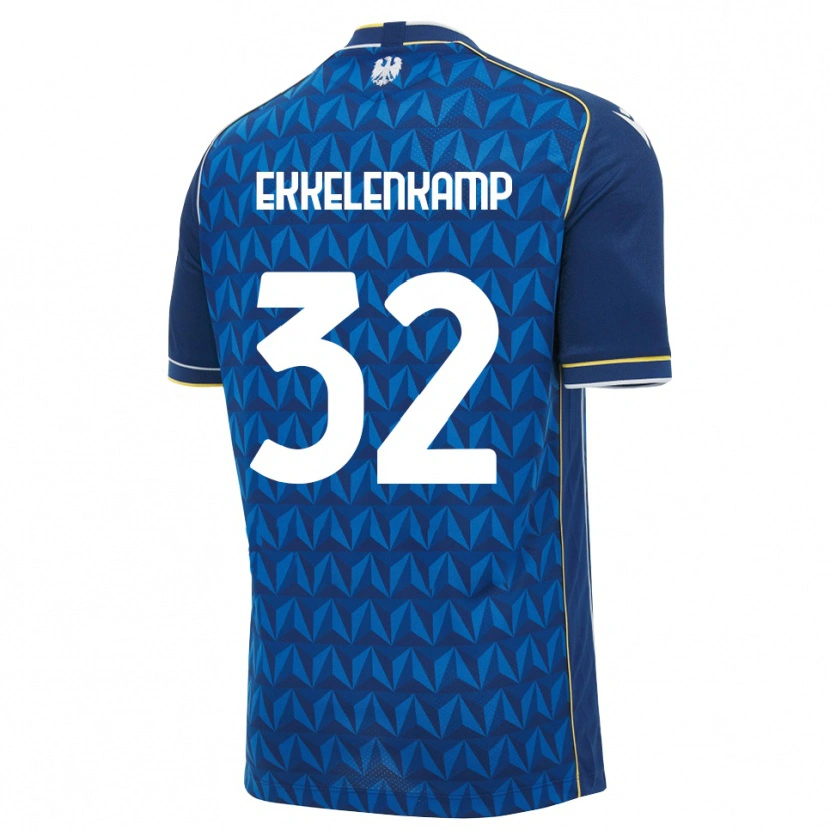 Danxen Kinder Jurgen Ekkelenkamp #32 Königsblau Weiß Blau Auswärtstrikot Trikot 2026/27 T-Shirt