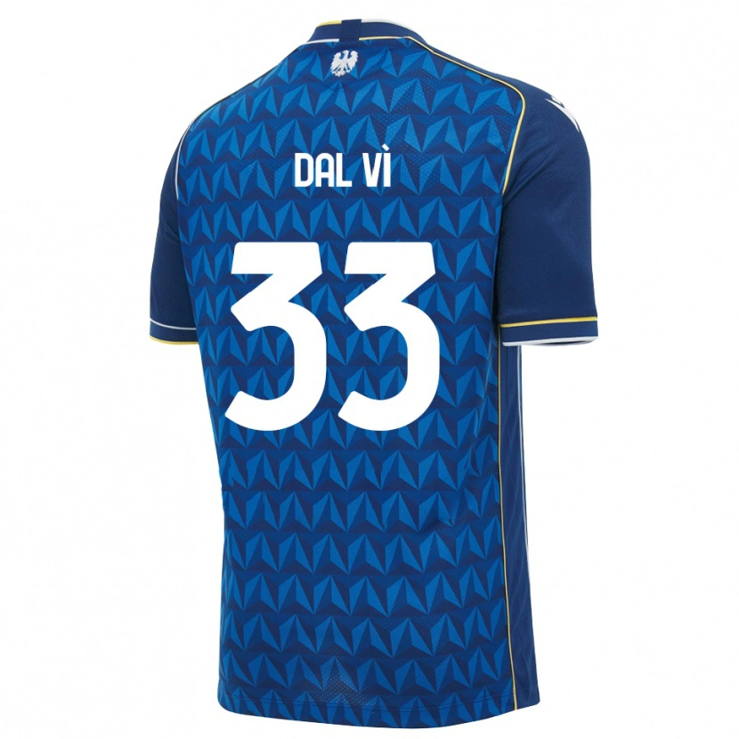 Danxen Kinder Matteo Dal Vì #33 Königsblau Weiß Blau Auswärtstrikot Trikot 2026/27 T-Shirt