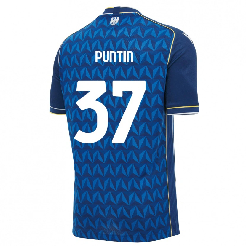 Danxen Kinder Eric Puntin #37 Königsblau Weiß Blau Auswärtstrikot Trikot 2026/27 T-Shirt