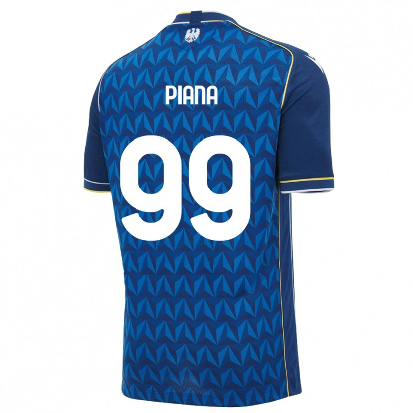 Danxen Kinder Edoardo Piana #99 Königsblau Weiß Blau Auswärtstrikot Trikot 2026/27 T-Shirt