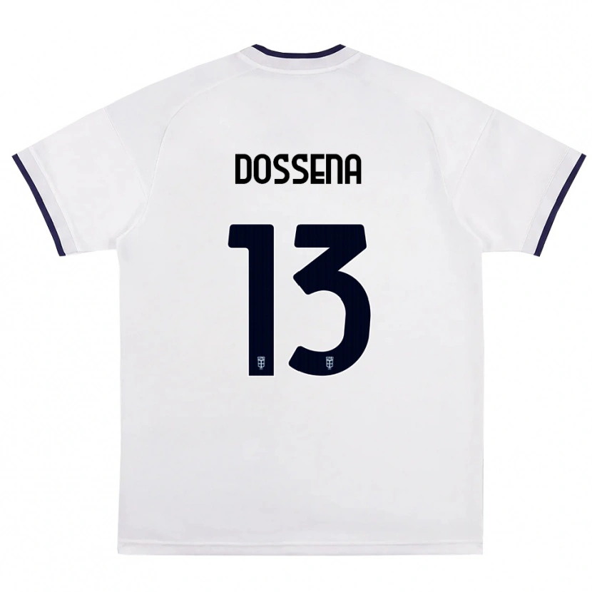 Danxen Kinder Alberto Dossena #13 Weiß Rot Königsblau Auswärtstrikot Trikot 2026/27 T-Shirt
