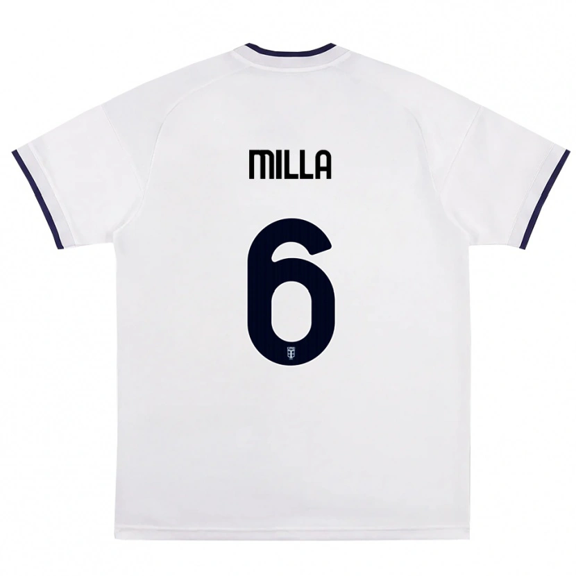 Danxen Kinder Luis Milla #6 Weiß Rot Königsblau Auswärtstrikot Trikot 2026/27 T-Shirt