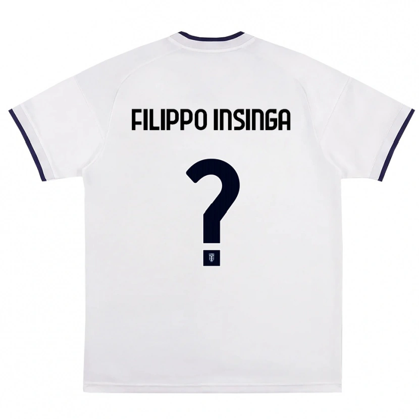 Danxen Kinder Samuele Filippo Insinga #0 Weiß Rot Königsblau Auswärtstrikot Trikot 2026/27 T-Shirt