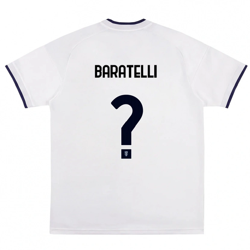 Danxen Kinder Mattia Baratelli #0 Weiß Rot Königsblau Auswärtstrikot Trikot 2026/27 T-Shirt