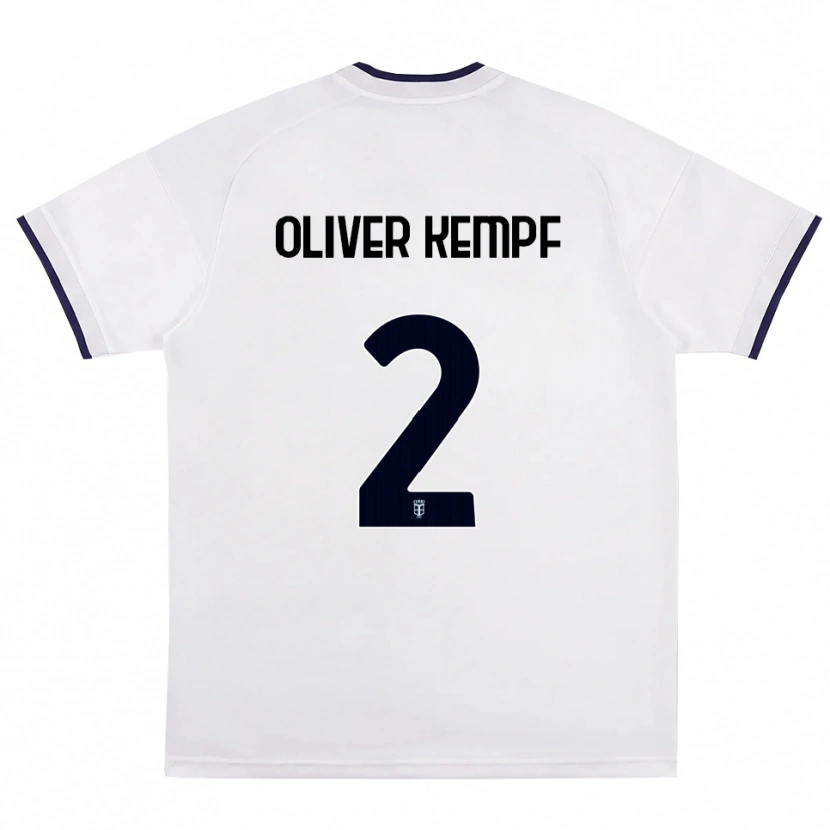 Danxen Kinder Marc Oliver Kempf #2 Weiß Rot Königsblau Auswärtstrikot Trikot 2026/27 T-Shirt