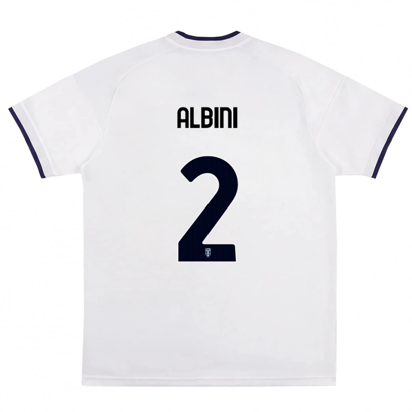 Danxen Kinder Matteo Albini #2 Weiß Rot Königsblau Auswärtstrikot Trikot 2026/27 T-Shirt
