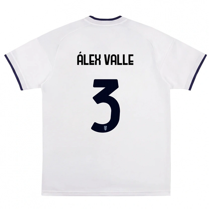 Danxen Kinder Álex Valle #3 Weiß Rot Königsblau Auswärtstrikot Trikot 2026/27 T-Shirt