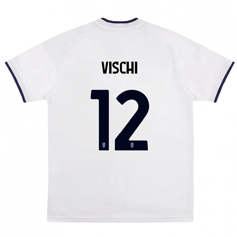 Danxen Kinder Tommaso Vischi #12 Weiß Rot Königsblau Auswärtstrikot Trikot 2026/27 T-Shirt