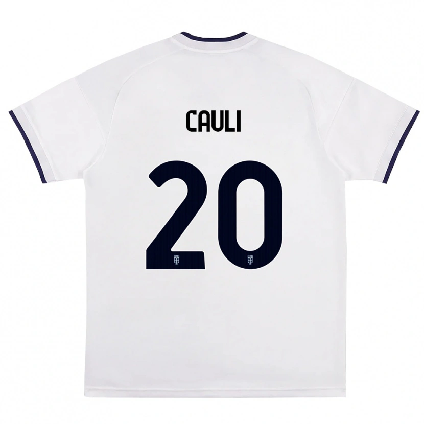 Danxen Kinder Achille Cauli #20 Weiß Rot Königsblau Auswärtstrikot Trikot 2026/27 T-Shirt