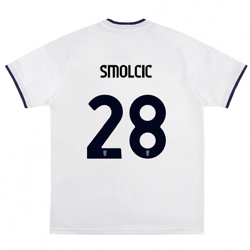 Danxen Kinder Ivan Smolcic #28 Weiß Rot Königsblau Auswärtstrikot Trikot 2026/27 T-Shirt