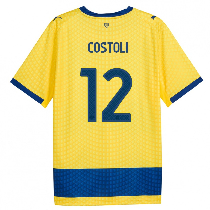 Danxen Kinder Luca Costoli #12 Gelb Blau Schwarz Auswärtstrikot Trikot 2026/27 T-Shirt