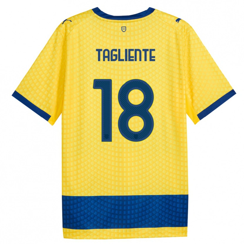 Danxen Kinder Anthony Tagliente #18 Gelb Blau Schwarz Auswärtstrikot Trikot 2026/27 T-Shirt