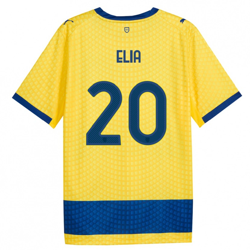Danxen Kinder Alessandro Elia #20 Gelb Blau Schwarz Auswärtstrikot Trikot 2026/27 T-Shirt