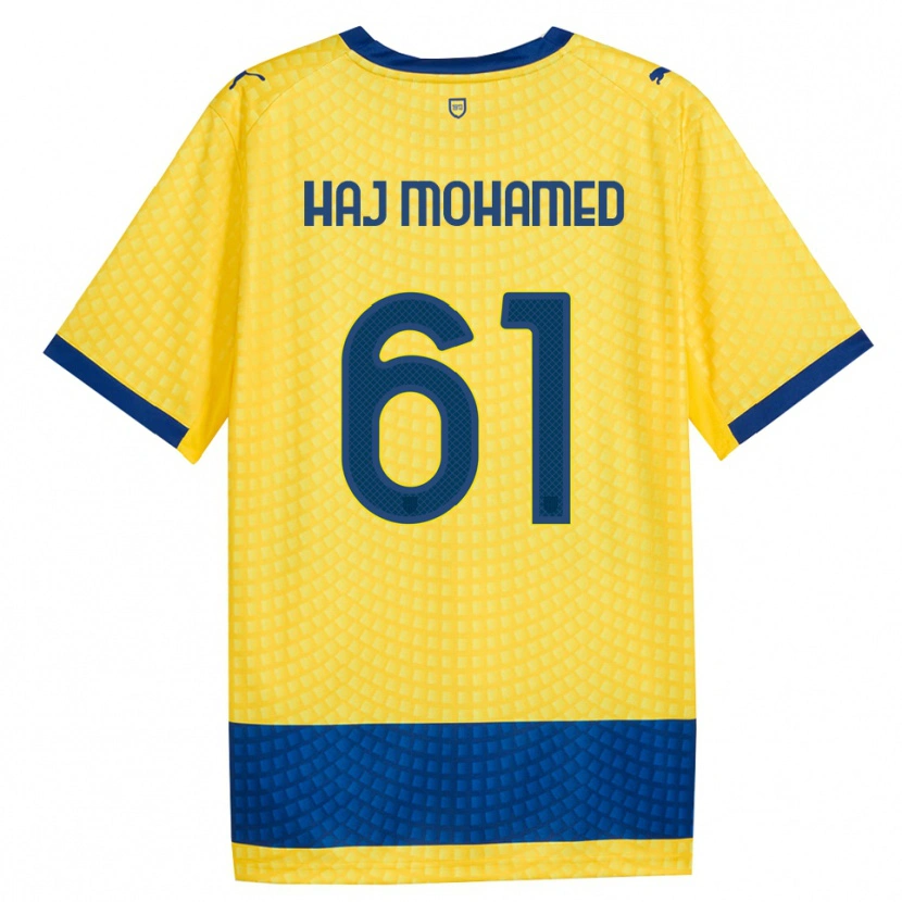 Danxen Kinder Anas Haj Mohamed #61 Gelb Blau Schwarz Auswärtstrikot Trikot 2026/27 T-Shirt