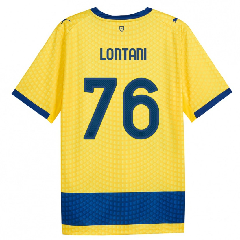Danxen Kinder Simone Lontani #76 Gelb Blau Schwarz Auswärtstrikot Trikot 2026/27 T-Shirt