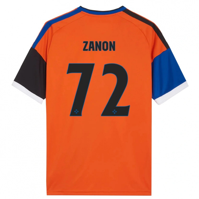 Danxen Kinder Simone Zanon #72 Orange Blau Schwarz Weiß Auswärtstrikot Trikot 2026/27 T-Shirt