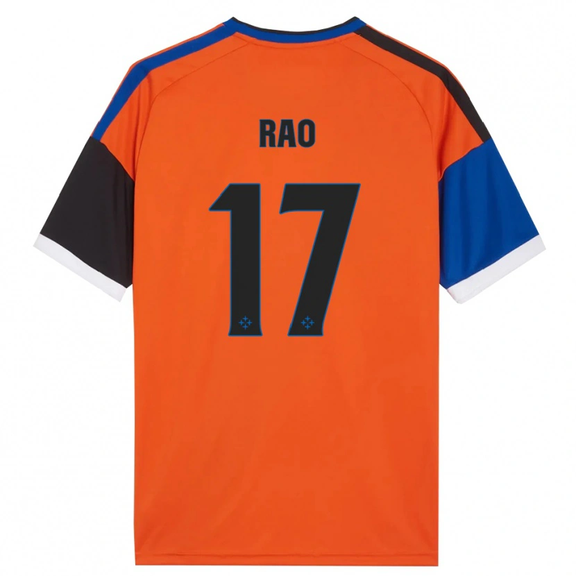 Danxen Kinder Emanuele Rao #17 Orange Blau Schwarz Weiß Auswärtstrikot Trikot 2026/27 T-Shirt