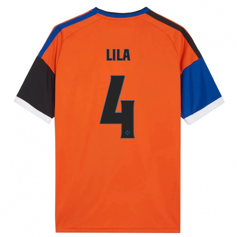 Danxen Kinder Fabjan Lila #4 Orange Blau Schwarz Weiß Auswärtstrikot Trikot 2026/27 T-Shirt