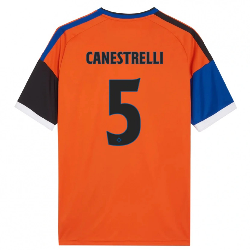 Danxen Kinder Simone Canestrelli #5 Orange Blau Schwarz Weiß Auswärtstrikot Trikot 2026/27 T-Shirt